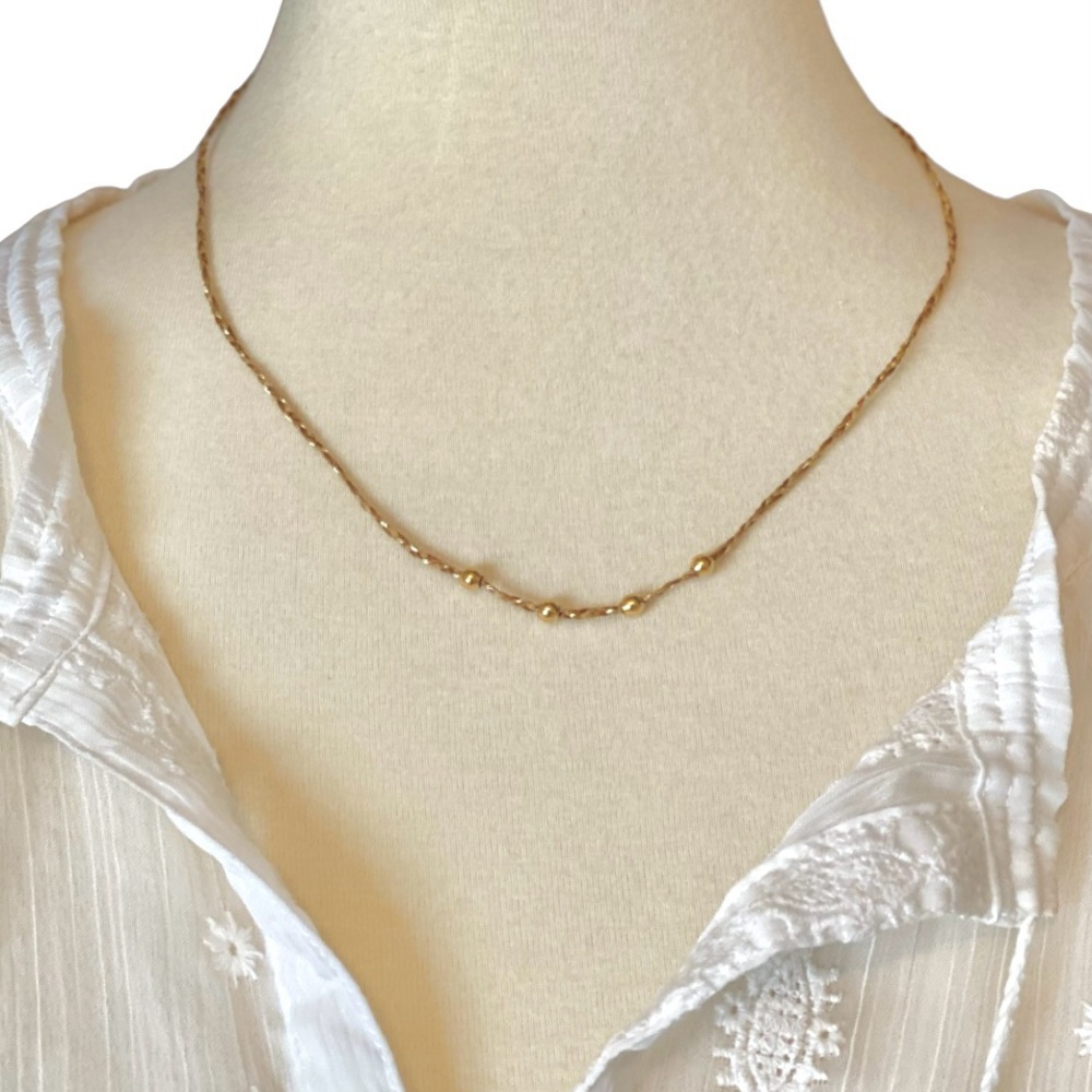 NWT Alex & Ani Precious Threads 14K GP Sterling Silver Necklace